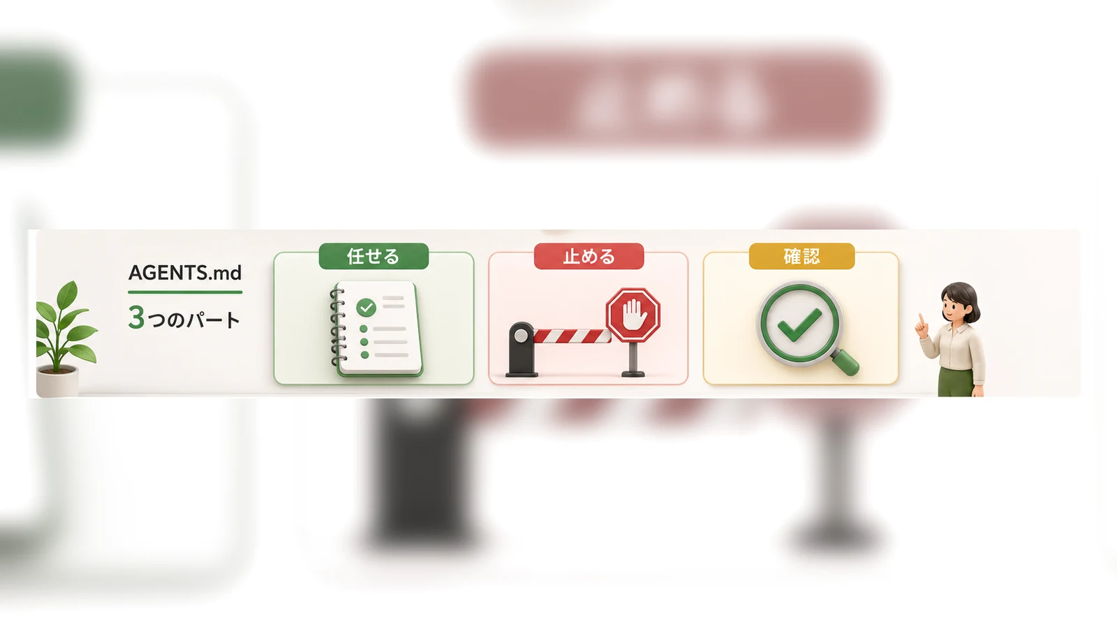 AGENTS.mdに書く3項目、任せる仕事、止める仕事、確認方法