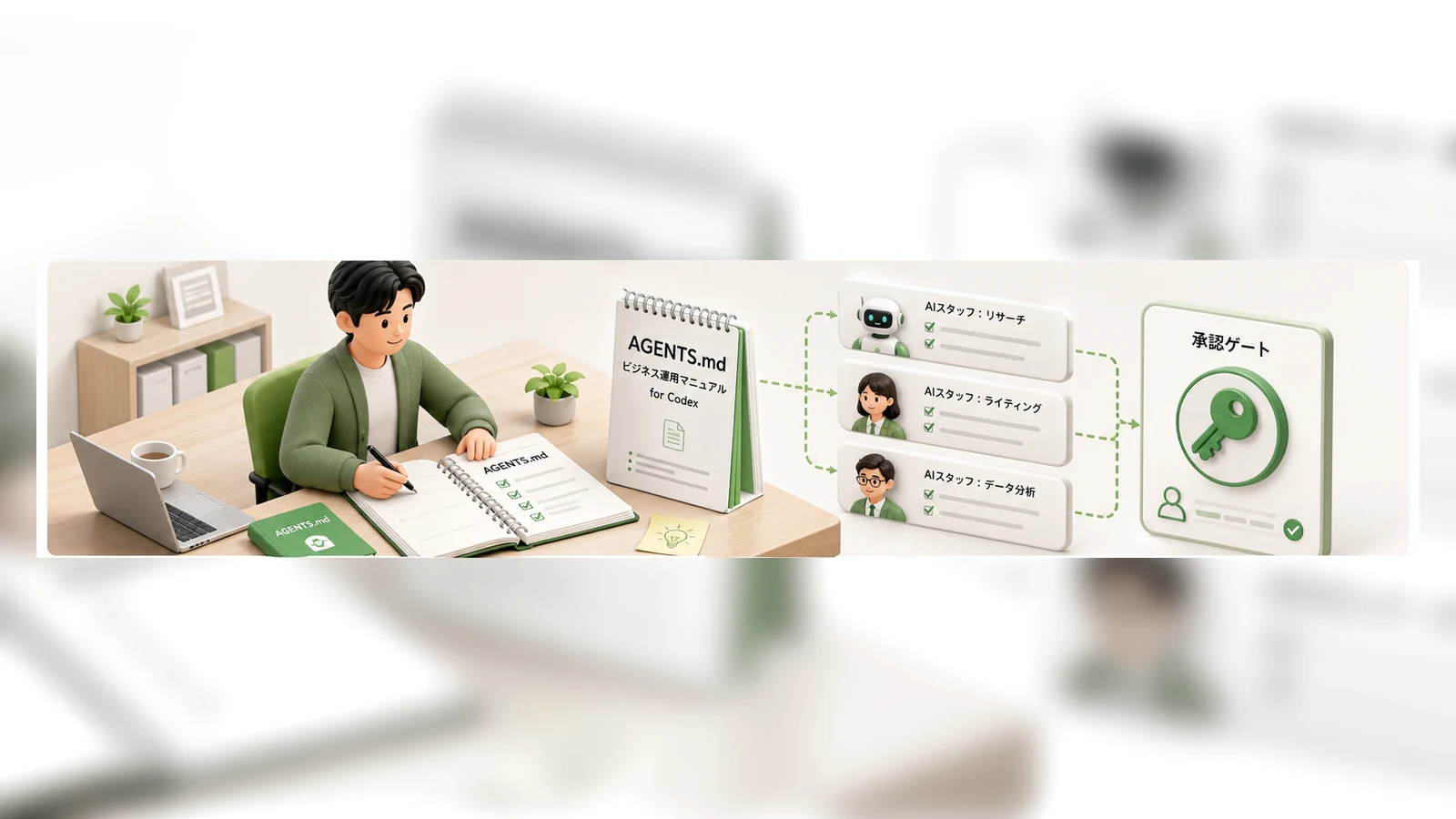 Codexに渡すAGENTS.mdを業務マニュアルとして整理する経営者のデスク